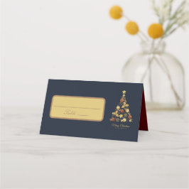 Modern kerstboom ontwerp gevouwen plaats kaart plaatskaartje
