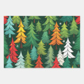 Modern kerstboom patroon inpakpapier vel (Voorkant 2)