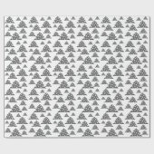 Modern Kerstboom Patroon Vakantie Cadeaupapier (Vlak)