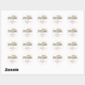 Modern Kerstboom Retouradres Ronde Sticker (Vel)