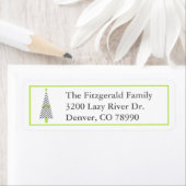 Modern Kerstboom Retouradreslabel Etiket (Insitu)