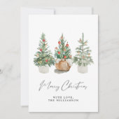 Modern kerstboom wenskaart feestdagenkaart (Voorkant)