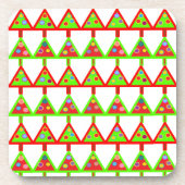 Modern kerstboompatroon bier onderzetter (Voorkant)