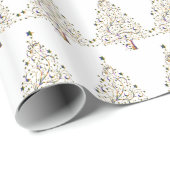 Modern kerstboompatroon cadeaupapier (Rol Hoek)