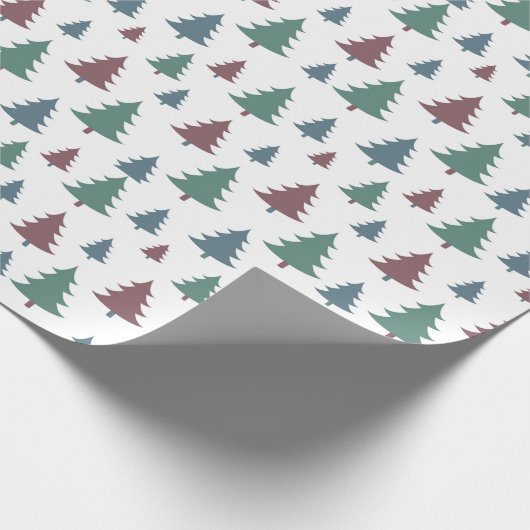 Modern kerstboompatroon cadeaupapier (Hoek)