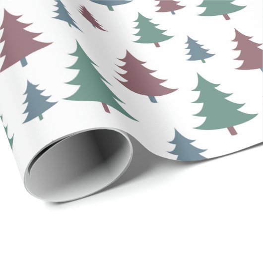 Modern kerstboompatroon cadeaupapier (Rol Hoek)