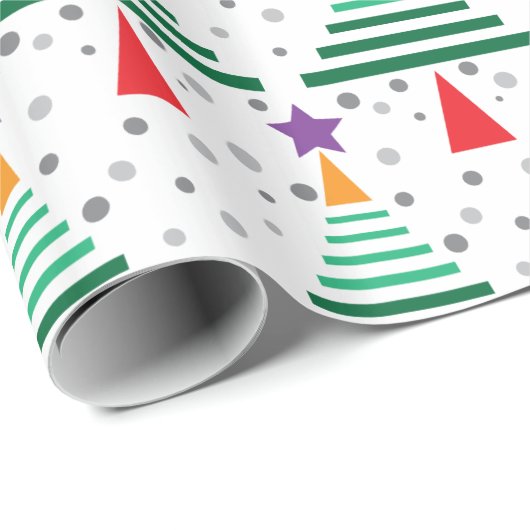 Modern kerstboompatroon cadeaupapier (Rol Hoek)