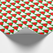 Modern kerstboompatroon cadeaupapier (Hoek)