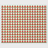 Modern kerstboompatroon cadeaupapier (Vlak)