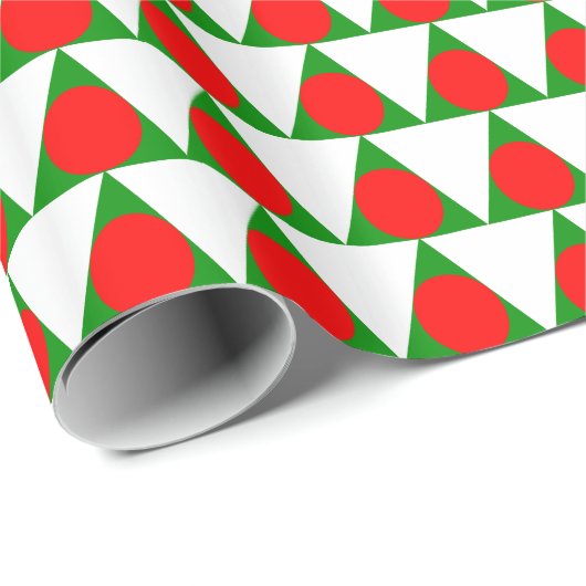 Modern kerstboompatroon cadeaupapier (Rol Hoek)