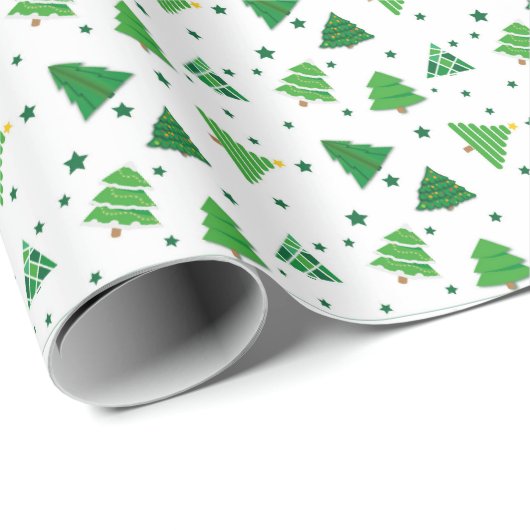 Modern kerstboompatroon cadeaupapier (Rol Hoek)