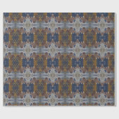 Modern kerstboompatroon cadeaupapier (Vlak)