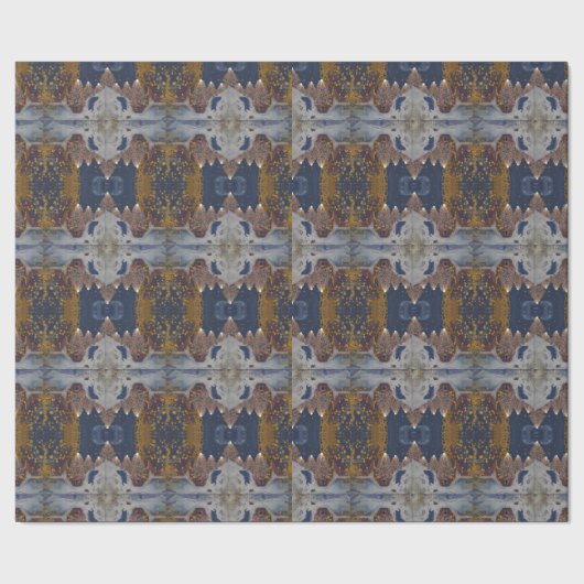 Modern kerstboompatroon cadeaupapier (Zoom)