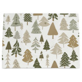 Modern kerstboompatroon groot cadeauzakje (Voorkant)