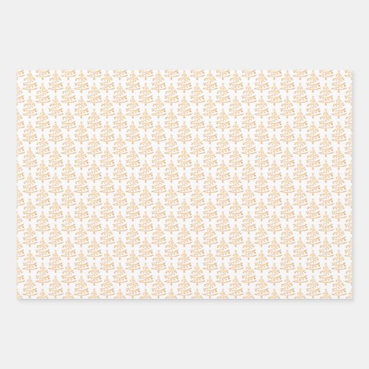 Modern kerstboompatroon inpakpapier vel (Voorkant 3)