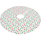 Modern kerstboompatroon - rood, groen en goud kerstboom rok (Gekanteld)