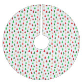 Modern kerstboompatroon - rood, groen en goud kerstboom rok (Voorkant)