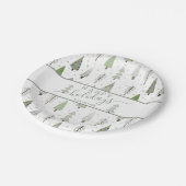 Modern kerstboomscript PRETTIGE FEESTDAGEN groen Papieren Bordje (Gekanteld)