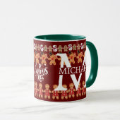 Modern Kerstbrood Monogram Kerstvakantie  Mok (Voorkant rechts)