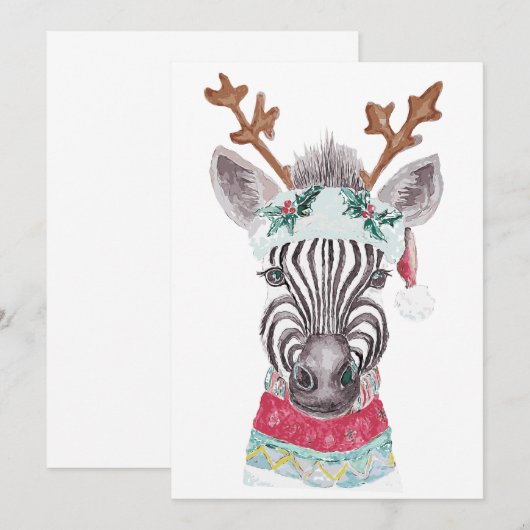 Modern kerstcadeau idee kaart (Voorkant / Achterkant)