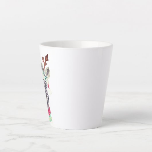 Modern kerstcadeau idee Latte Mok (Voorkant)