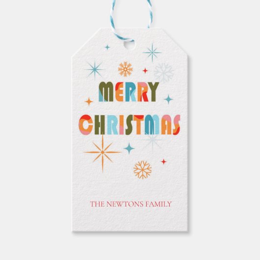 MODERN KERSTCADEAU LABEL CADEAULABEL (Voorkant)