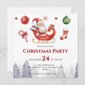 Modern kerstdiner save the date (Voorkant / Achterkant)