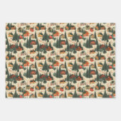 Modern kerstdorp inpakpapier (Voorkant 3)