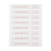 modern kerstetiket - rood (Vel)