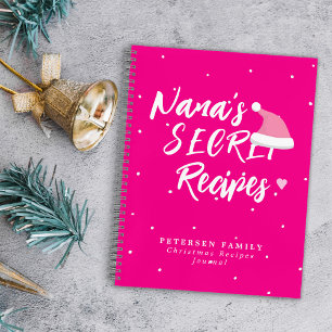 Modern kerstfamilierecepten journaal notitieboek