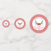 Modern Kerstfeest gepersonaliseerde rendieren Confetti (Voorkanten)
