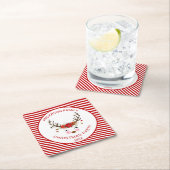 Modern Kerstfeest gepersonaliseerde rendieren Kartonnen Onderzetters (Insitu)