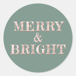 Modern kerstfeest, helder en droog ronde sticker