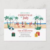 Modern kerstfeest in juli briefkaart (Voorkant)