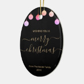 Modern kerstfeest kleurrijke foto Ornament (Links)