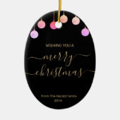 Modern kerstfeest kleurrijke foto Ornament (Voorkant)