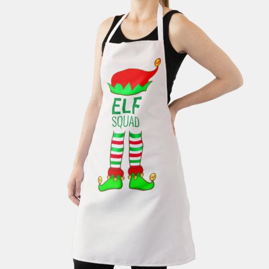 Modern kerstfeest op Elf Squad Schort (Insitu)