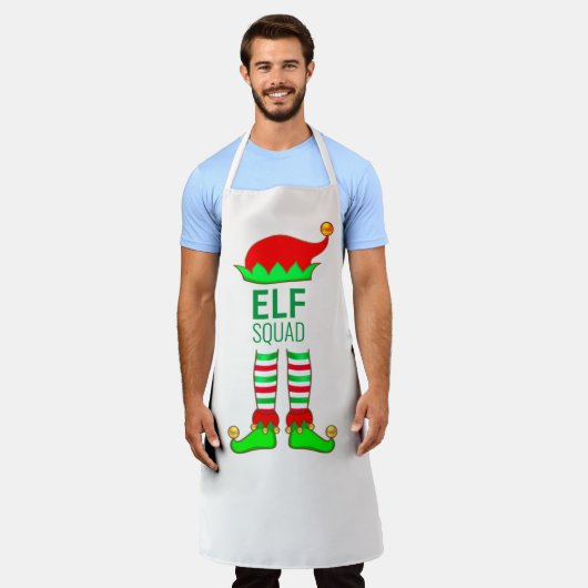 Modern kerstfeest op Elf Squad Schort (Gedragen)