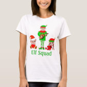 Modern kerstfeest op het Elf-plein T-shirt (Voorkant)