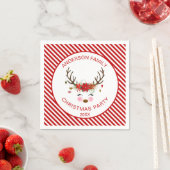 Modern Kerstfeest Rendieren met Ornamenten Servet (Insitu)