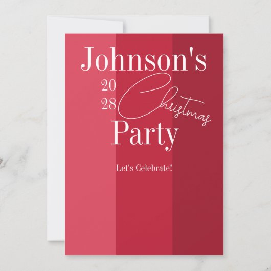 Modern kerstfeest rode streep kaart (Achterkant)