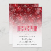 Modern kerstfeest rood en wit kaart (Voorkant / Achterkant)