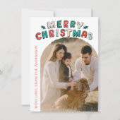 Modern Kerstfoto Feestdagenkaart (Voorkant)