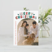 Modern Kerstfoto Feestdagenkaart (Staand voorkant)