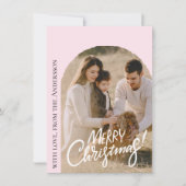 Modern Kerstfoto Feestdagenkaart (Voorkant)