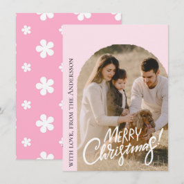 Modern Kerstfoto Feestdagenkaart