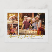 Modern kerstfotoscript feestdagenkaart (Voorkant)