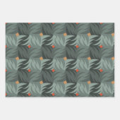 Modern kerstgroen patroon inpakpapier vel (Voorkant 2)