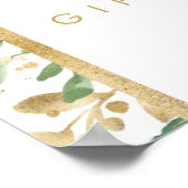 Modern kerstgroen | Witte Kaarten en geschenken Poster (Hoek)