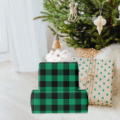 Modern kerstgroenboek met vingerafdruk cadeaupapier